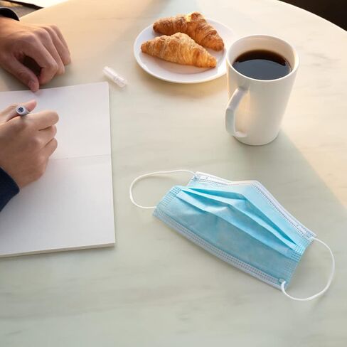 Restaurantware Clean Tek Professional Disposable Face Masks 1000 Breathable Nose Masks - 3 Ply Customizable Fit Blue Earloop Face Masks Durable And Comfortable in Saudi Arabia