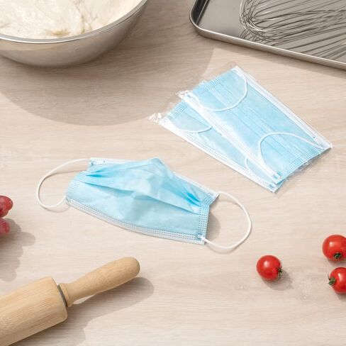 Restaurantware Clean Tek Professional Disposable Face Masks 1000 Breathable Nose Masks - 3 Ply Customizable Fit Blue Earloop Face Masks Durable And Comfortable in Saudi Arabia