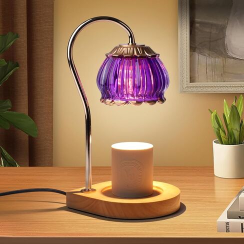 Candle Warmer Lamp with Timer, Dimmable Candle Warmer Lantern Light Gift Electric Fragrance Candle Holders for Warming House Warming Home Decoration Gifts for Women,Orange in Saudi Arabia