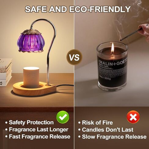 Candle Warmer Lamp with Timer, Dimmable Candle Warmer Lantern Light Gift Electric Fragrance Candle Holders for Warming House Warming Home Decoration Gifts for Women,Orange in Saudi Arabia