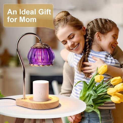 Candle Warmer Lamp with Timer, Dimmable Candle Warmer Lantern Light Gift Electric Fragrance Candle Holders for Warming House Warming Home Decoration Gifts for Women,Orange in Saudi Arabia