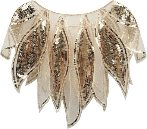Katutude Women's 1920s Shawl Wrap Sequin Beaded Flapper Cover Up Evening Shawls Wedding Party Bridal Shawl Gatsby Shawl in Saudi Arabia