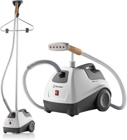 Reliable Vivio 550GC Garment Steamer - Professional Garment Steamer with Heavy Duty Aluminium Steam Head, 1 Gallon Water Capacity, 1300W Brass Fittings, Large Wheels for Mobility and 63 in. Steam Hose in Saudi Arabia