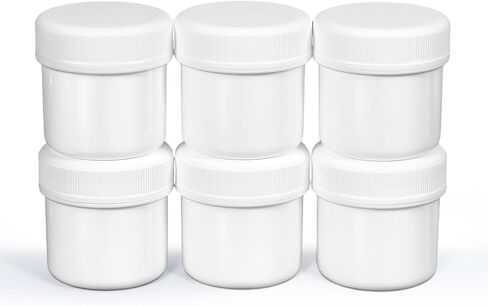 1.7 oz Wide Mouth Lab Reagent Bottle, Laboratory Grade Chemical Container, Sealed Leak-proof Translucent HDPE Bottle, Pill Bottle, Water Sample Bottle(6 Pcs) in Kuwait