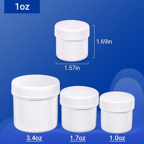 1.7 oz Wide Mouth Lab Reagent Bottle, Laboratory Grade Chemical Container, Sealed Leak-proof Translucent HDPE Bottle, Pill Bottle, Water Sample Bottle(6 Pcs) in Kuwait