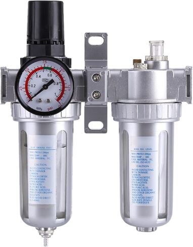Tissting 3/8in NPT 150PSI Compressed Air Filter Regulator with Pressure Gauge Air Compressor Water Oil Trap Separator for Industrial Production in Saudi Arabia
