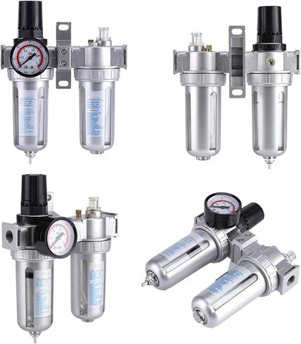 Tissting 3/8in NPT 150PSI Compressed Air Filter Regulator with Pressure Gauge Air Compressor Water Oil Trap Separator for Industrial Production in Saudi Arabia