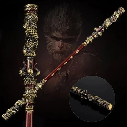 damdos Halloween Prop Cosplay Weapon for Black Myth Wukong Jingu Bang,Wukong Stick Cudgels Wukong Black Myth Ruyi Jin Gu Bang in Saudi Arabia