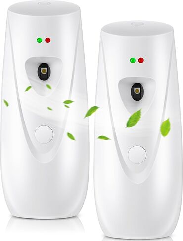 موزع رذاذ معطر هواء أوتوماتيكي مكون من قطعتين من Qualirey، موزع عطر أبيض مثبت على الحائط بسعة 10 أونصة / 300 مل، يمكن استخدام الروائح العلاجية والمنزلية للاستخدام المنزلي ومركز التسوق والفندق وغرفة النوم in Kuwait