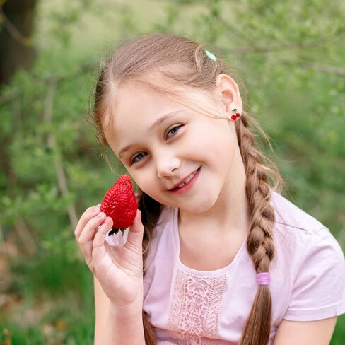 Clip On Earrings for Girls 20/30/40 Pairs Hypoallergenic Clip on Earrings for Kids Cute Animal Earrings for Little Girls Jewelry Set Party Favor Gift in Kuwait
