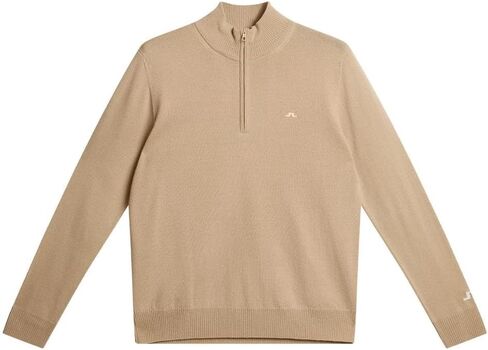 2024 J.Lindeberg Kian Zipped Golf Pullover Safari بيج كبير in Kuwait