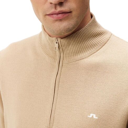 2024 J.Lindeberg Kian Zipped Golf Pullover Safari بيج كبير in Kuwait
