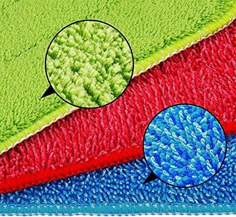 Microfiber Mop Pads, 18.5 x 6.3 Inch Reusable and Washable Spray Mop Pads, Wet and Dry Household Mop Pad Replacement, Set of 12(Colorful) in Saudi Arabia