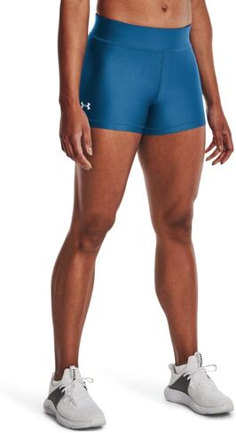 Under Armour Women's HeatGear Mid Rise Shorty, (683) Pink Shock / / White, X-Small in Kuwait
