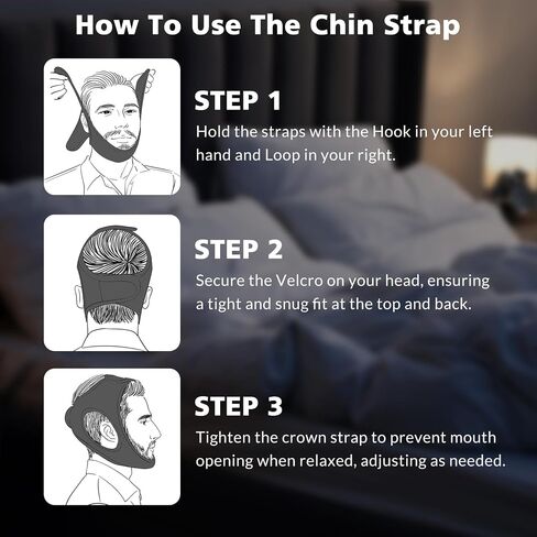 Chin Strap for Sleeping, Anti Snoring Chin Strap for Snoring, Breathable Anti Snore Chin Strap for Men and Women with Extension Strap, Airflow Jaw Strap Reusable Stop Snoring Solution (22 in) in Saudi Arabia