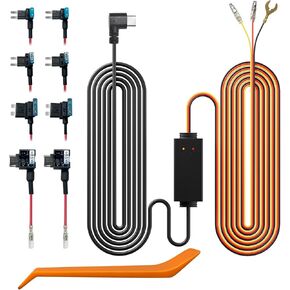 طقم أسلاك صلبة متعددة الحجم من REDTIGER لكاميرا داش من سلسلة Redtiger، منفذ طاقة USB C، مراقبة وقوف السيارات على مدار 24 ساعة مع حماية الجهد المنخفض in Kuwait