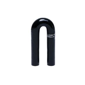 HTSEC180-100-BLK Silicone High Temperature 4-Ply Reinforced 180 Degree U Bend Elbow Coupler Hose, 80 psi Maximum Pressure, 1" ID, Black