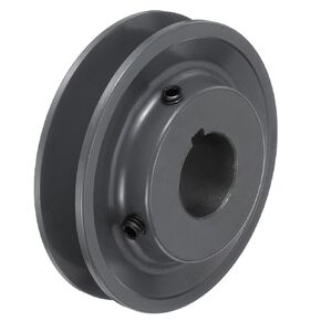 uxcell BK40-1 1/8 V-Belt Sheave 1 1/8"Bore 3.95"OD Single Groove Web Sheave Bored-to-Size Sheave, Cast Iron, Belt Section for 3L or B Belt