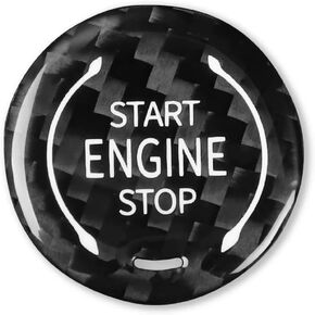 SR1 Performance C8 Corvette Ignition Start-Stop Button Overlay Carbon Fiber for 2020-2024 Corvettes (Red)