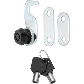 PATIKIL Black Finish Cam Lock 5/8 Inch, 1 Pack Cylinder Cabinet Locks Keyed Alike Zinc Alloy Secure Lock Replacement Set for Tool Box Cabinet Files Drawers Rv Storage Lock