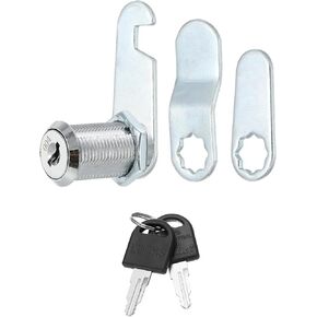PATIKIL 1-1/8" Cam Lock with Keys, Zinc Alloy Keyed Different Cabinet Cam Lock Set RV Storage Lock for File Drawer Mailbox Toolbox, Silver Tone