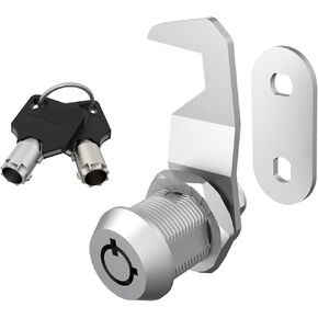 1 Pack Toolbox Lock with Keys, Mailbox Lock 5/8" Cam Lock Keyed Alike, Tool Box Lock Replacement for Mailbox RV Storage Door, Zinc Alloy