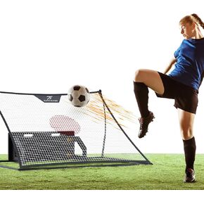 Soccer Rebounder Net - Collapsible Rebounder Soccer Trainer Net with Soccer Rebound Board, Steel Iron Tubes - Soccer Ball Net Kicker for Passing, Volley & Solo Training - 72.05" x 47.24"