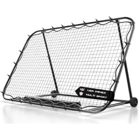 Soccer Rebounder Net | 6ft x 3.5ft Large Soccer Wall Rebounder | Adjustable Soccer Kick Back Trainer | Portable Soccer Rebound Board | Durable Soccer Bounce Back Net for Training by Shark Athletics
