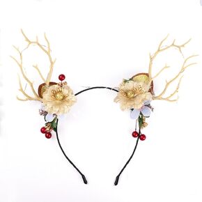 JIAHANG LED Halloween Hair Bow Headband, Light Up Flashing Black Masquerade Party Costume Headwear for Women Girl