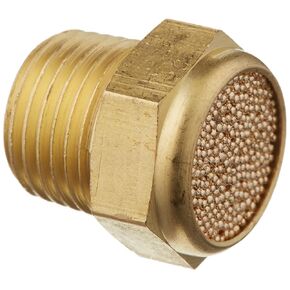 BBV-N01 Flat Pneumatic Muffler Filter, Sintered Bronze, 1/8" NPT (Pack of 10)