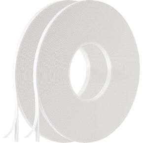2 Roll of White Double Sided Foam Tape,PE Foam Tape，Sponge Soft Mounting Adhesive Tape (1/4 Inch by 50 Feet) in Saudi Arabia