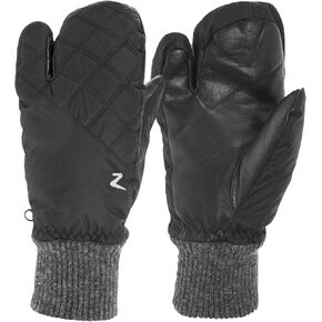 HORZE Adult Padded Warm Winter 3-Finger Horseback Riding Equestrian Mittens for Extra Rein Grip