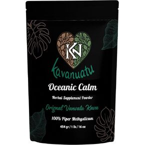 Vanuatu Kava Powder Kava Root Powder Herbal Supplement for Calmness & Relaxation | Sugar/Gluten Free, Support Sleep, Stress Relief, Vegan (16oz (1Pound))