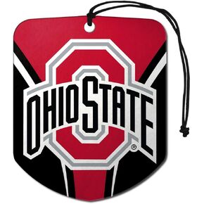 FANMATS Ohio State University Air Freshener 2-pk 2.75" x 3.5" - "O & 'Ohio State' Logo & Wordmark
