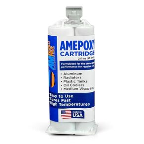 AMEPOXY High-Temperature Aluminum Radiator Repair Epoxy - 2oz Kit for Metal & Automotive Repairs
