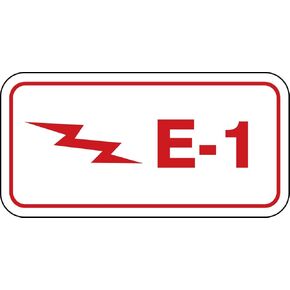 Accuform TDF301XVM Adhesive Dura-Vinyl "E-1 Electric" Energy Source Standard Tag, 1-1/2" W x 3" L (Pack of 5)