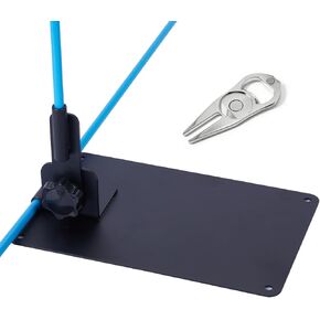 Golf Alignment Stick Holder Plate, Professional Swing Trainer, Practice Tool Training Equipment Golfing Accessory Complete with Alignment Sticks and Divot Repair Tool