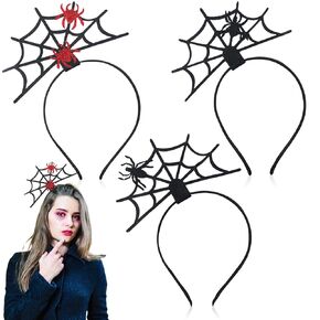 3Pcs Halloween Headbands-Black Witch Hat Headbands Day of the Dead Cosplay Lace Hair Hoop for Women Party Holiday Clothing Hat Hair Accessories Decorations(Witch Hat)