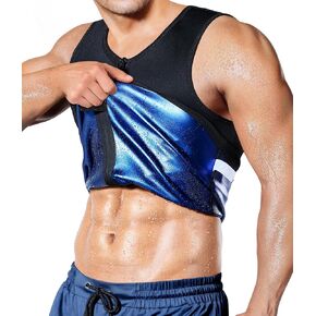 Junlan Sauna Shirt for Men Sauna Suit Sweat Wasit Trainer Vest For Working Out