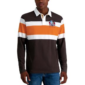 Haggar Pro Football Hall of Fame Long Sleeve Striped Rugby Shirt