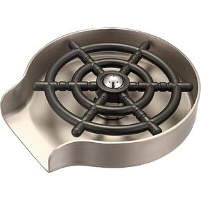 Olympia ACS-903700-BN Metal Glass Rinser with PVD Brushed Nickel Finish - Premium, Durable Barware Accessory