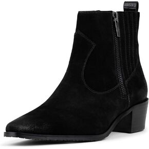 Donald Pliner Women’s BANKS Heeled Ankle Booties - 1.5" Stacked Block Heel, Zip Closure Ankle Boots, Casual Fashion Women’s Boot