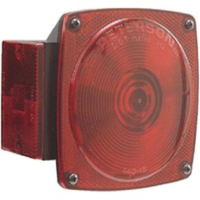 Anderson Marine E441L 441 Under 80" Submersible Combo Rear Light with License Light, Red, Small