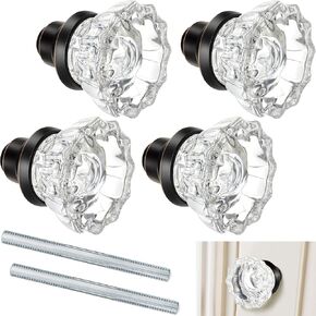 مجموعتان من مقابض الأبواب الزجاجية، مقابض الأبواب الكريستالية المخددة، مقابض الأبواب العتيقة مع مقابض الأبواب العتيقة المغزلية للأبواب الداخلية (فضي، أساسي) in Kuwait