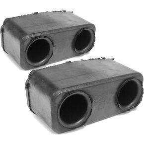 2X Rectangular 2 Hole 6" x 3-5/8" x 3-1/4" Molded Dock Bumper Semi Truck Trailer (2345)