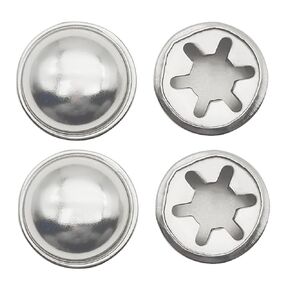 FDXGYH 4 Pcs Push On Pushnut Caps Spring Steel Pushnut Permanent Washer Caps Fits 1/2" in Diameter Axles for Hand Trucks, Rolling Bins, and Lawn Wagons