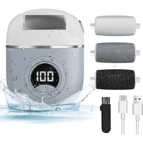 Automatic Callus Remover for Feet, Rechargeable Pedicure Tools for Feet, Electric Foot Callus Remover with 3 Roller Heads 2 Speed, Waterproof Foot File Perfect for Dead Hard Cracked Dry Skin