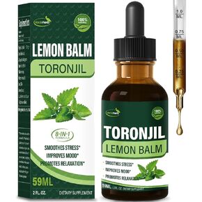 Liquid Drops, Natural Herbal Extract with Lemon Balm Toronjil Support Promotes Relaxation. 2oz