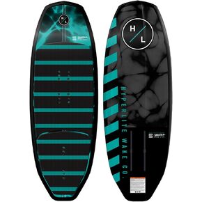 Hyperlite Shuttle Wakefoil Board Black/Aqua 4ft 5in