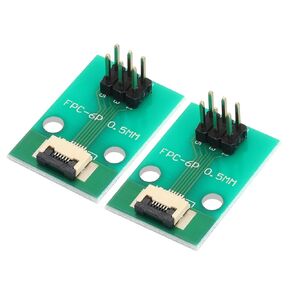 MECCANIXITY 2pcs FFC FPC Connector Board 30 Pins 0.5mm Socket to 2.54mm Double Row Male Pin Header Strip Adapter, PCB Converter Board for LCD TVs/Digital Cameras/Laptops